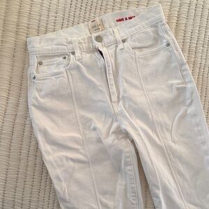 Alice + Olivia High Rise White Jeans